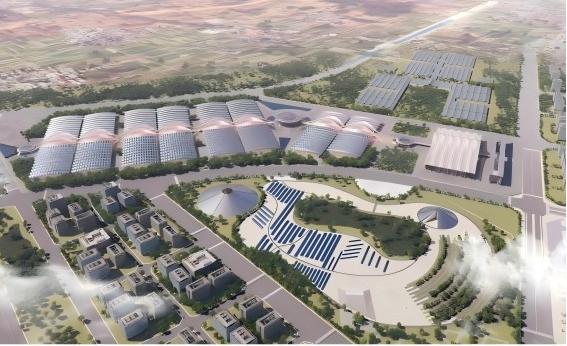 鄭州中原高鐵港數(shù)字展貿城ETFE+PTFE膜結構項目